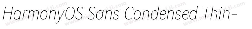 HarmonyOS Sans Condensed Thin字体转换
